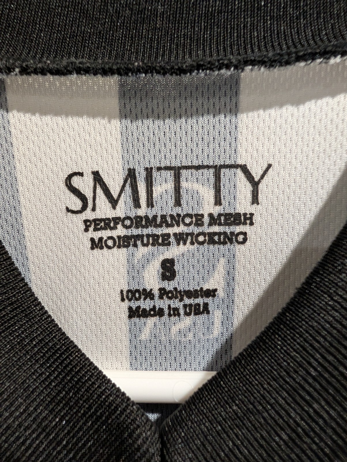 Smitty Basketball Referee Shirt 3" Side Panel Dye-Sublimated V-Neck USA Flag gallery