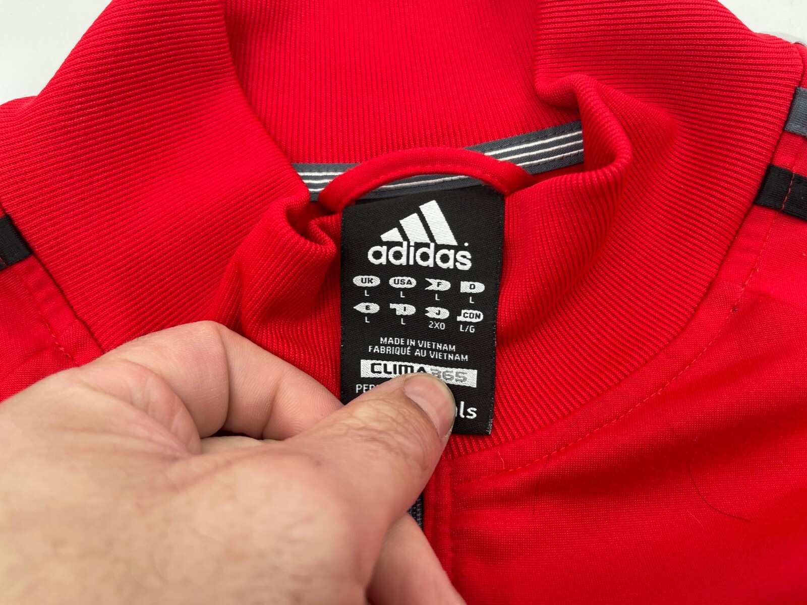 Adidas Climalite Red Sports Jacket Size L gallery