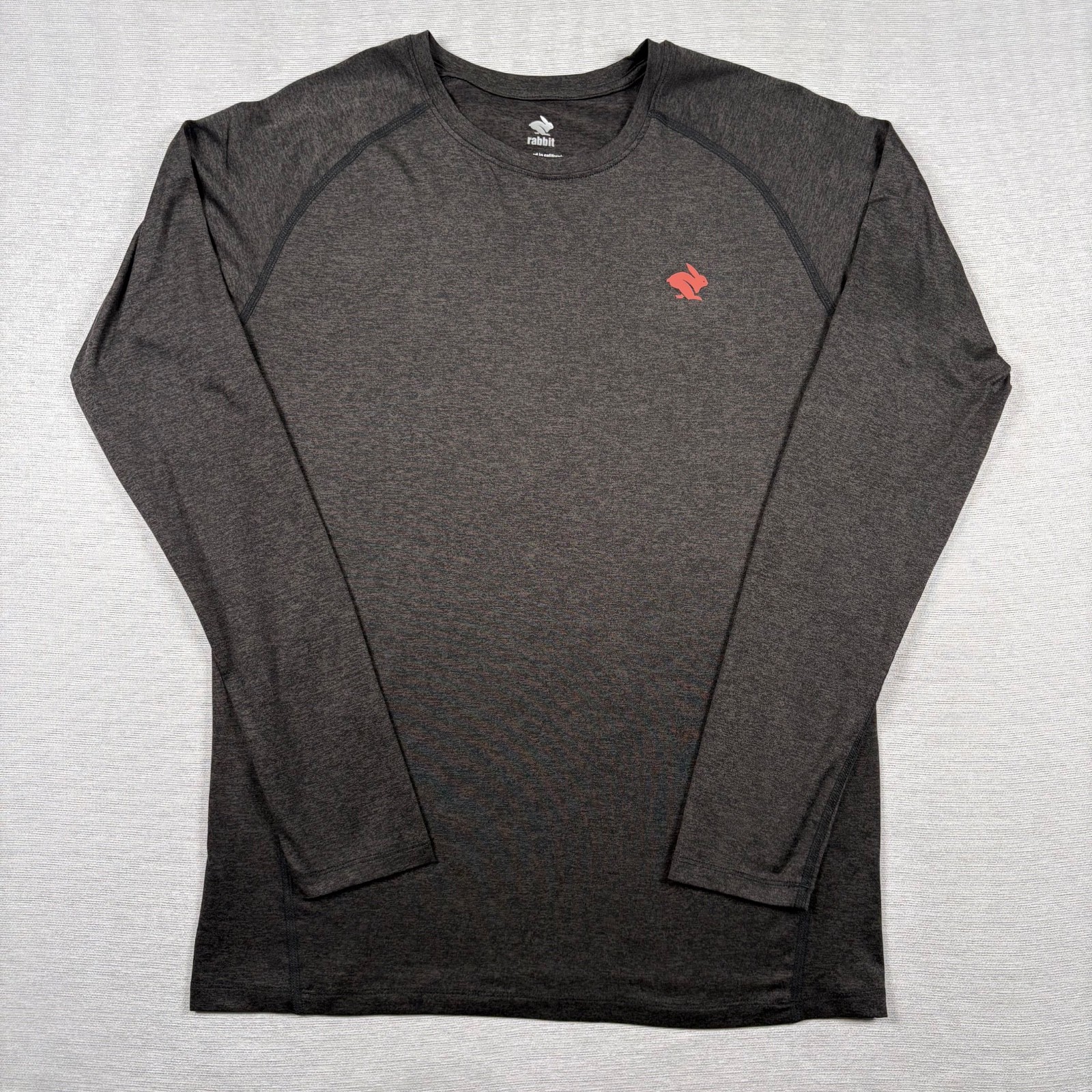 Rabbit Running Long Sleeve EZ Tee Shirt Mens Size M Black Performance gallery
