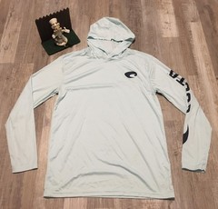 Costa Shirt Mens Mint Green Small Long Sleeve Performance Fishing Hoodie