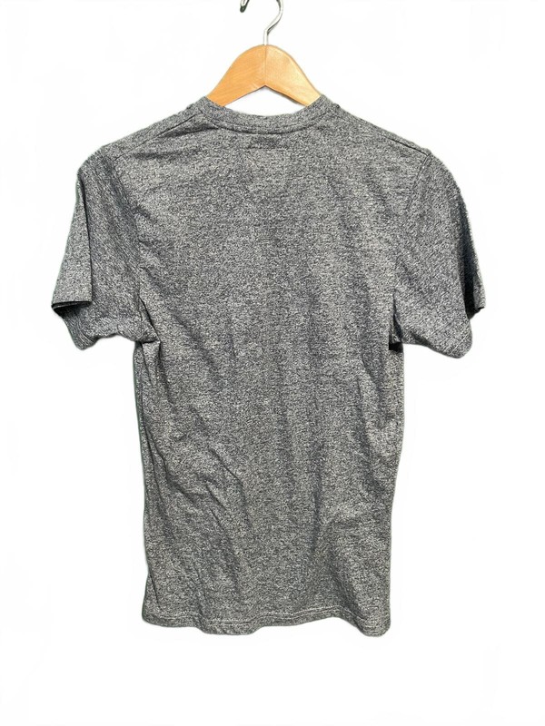 Alpha Beta Men’s Gray Marled V-Neck T-Shirt - Essential Minimalist Basics Size S gallery