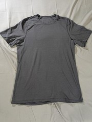 Lululemon Shirt Mens Medium Gray Short Sleeve Performance Running Training Top