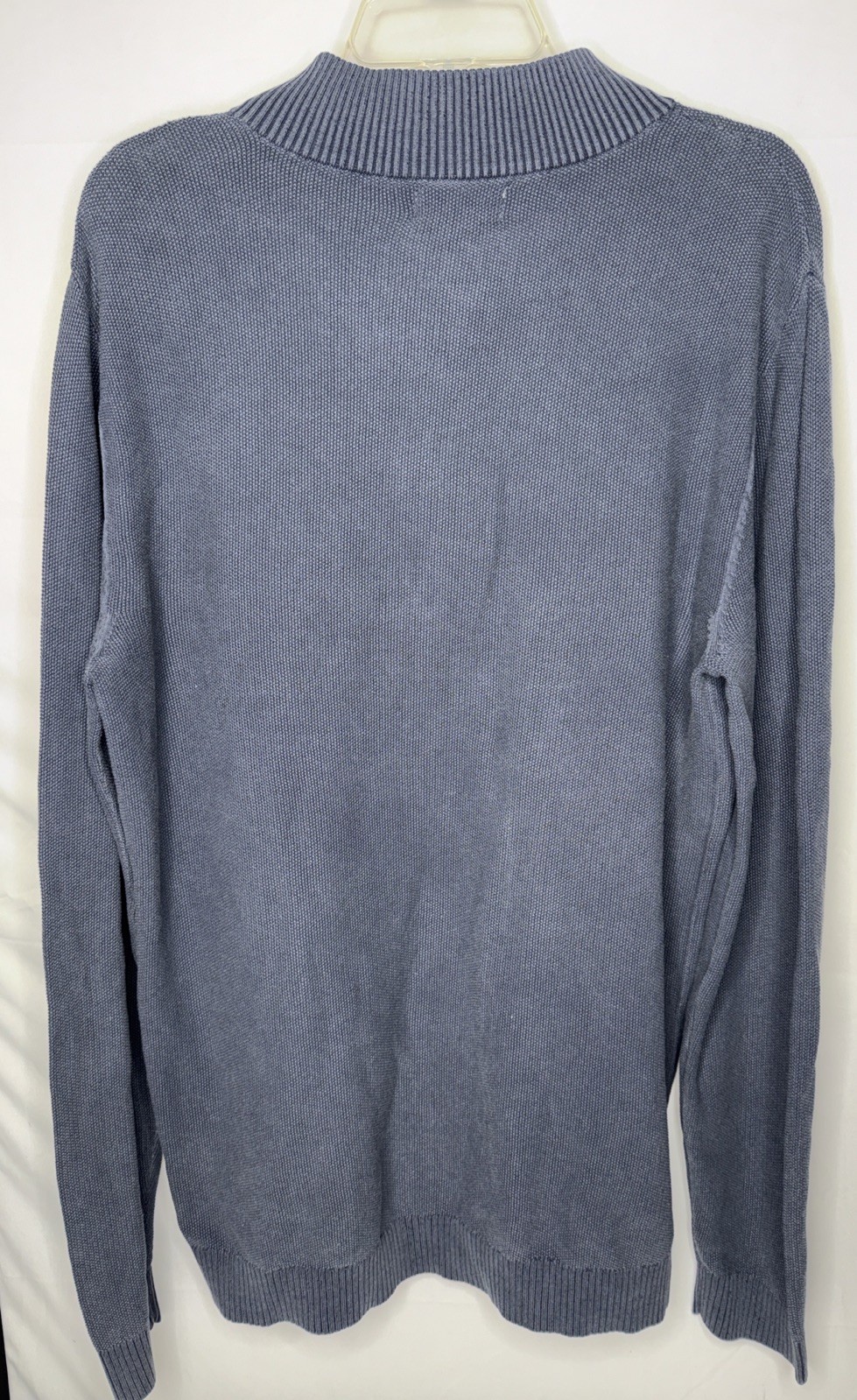 Ocean + Coast 1/4 Zip Long Sleeve Pullover Mens Heather Blue Soft Size L gallery