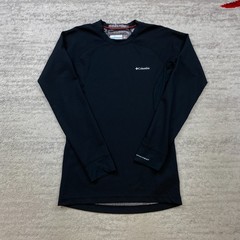 Columbia Omni Heat Thermal Shirt Small Black Base Layer Outdoors Hiking Prep Men