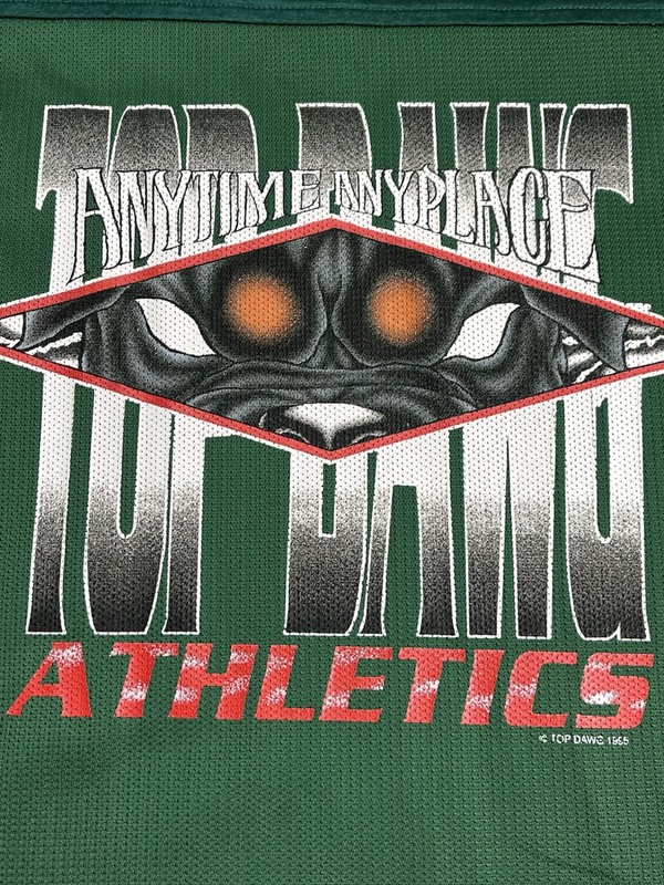 Vintage Men’s 95 Top Dawg Athletic Football Jersey Size XL Made in USA Green gallery