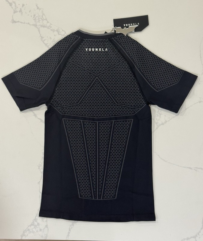 YoungLA Batman Compression Shirt Men’s XL Black Short Sleeve Gym Athletic NWT gallery