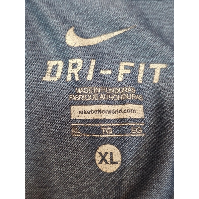 Nike Mens Dri-FIT Training Shirt XL Dark Charcoal Grey Teal Swoosh Heathered gallery