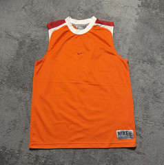 Nike Men’s XL Orange/White/Red Mesh Colorblock Basketball Jersey Tank Top