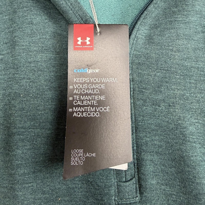 Under Armour Pullover Mens Large Green ColdGear Golf 1/4 Zip Thermal Long Sleeve gallery