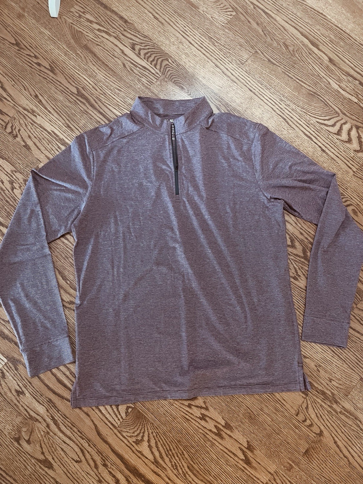 01.Algo Performance 1/4 Zip Pullover Mens L Moisture Wick Long Sleeve Maroon gallery