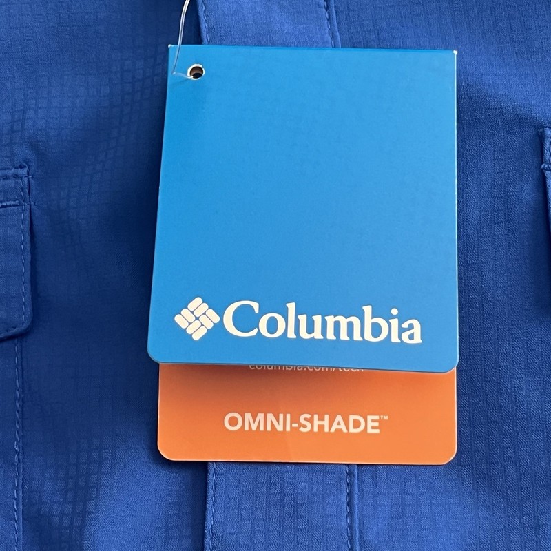 Columbia Omni Shade/Wick UPF 40 Vented Blue Long Sleeve Shirt Size XL NWT gallery