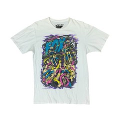 Night Of The Fox Motocross Mountain Bike Racing White Graphic T-Shirt Large