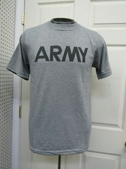 US Army IPFU Physical Fitness Uniform T Shirt Reflective Print 1999 2004 NOS
