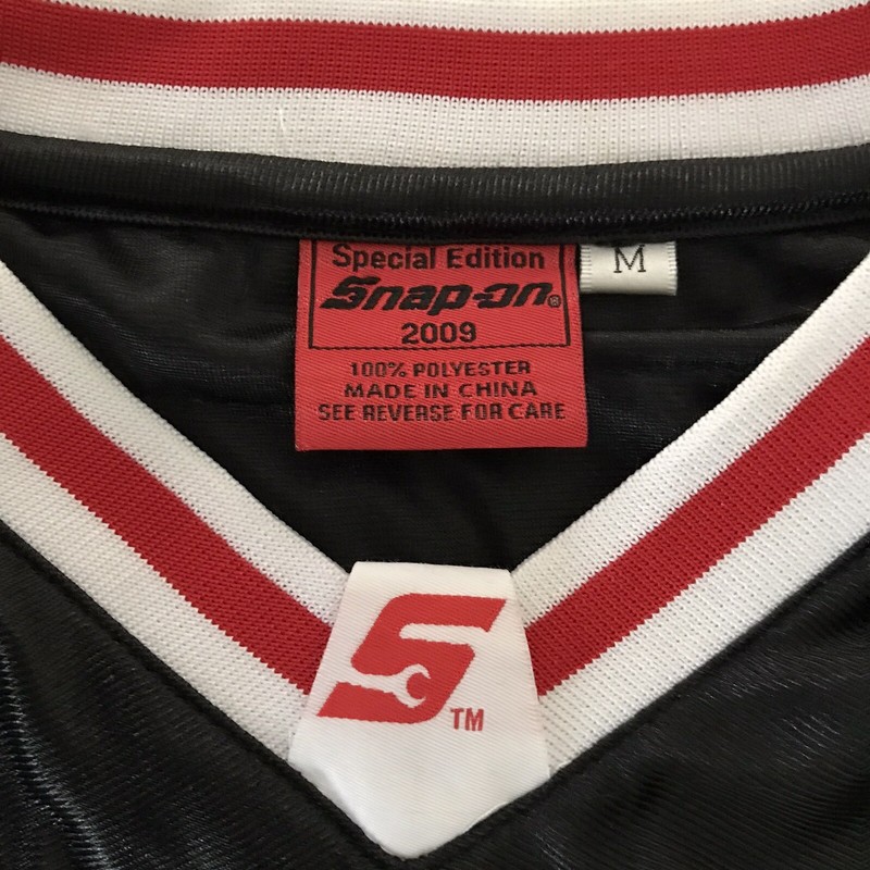 NWOT Snap-on Tools Shirt Football Jersey MED Special Edition 2009 Black Mesh gallery