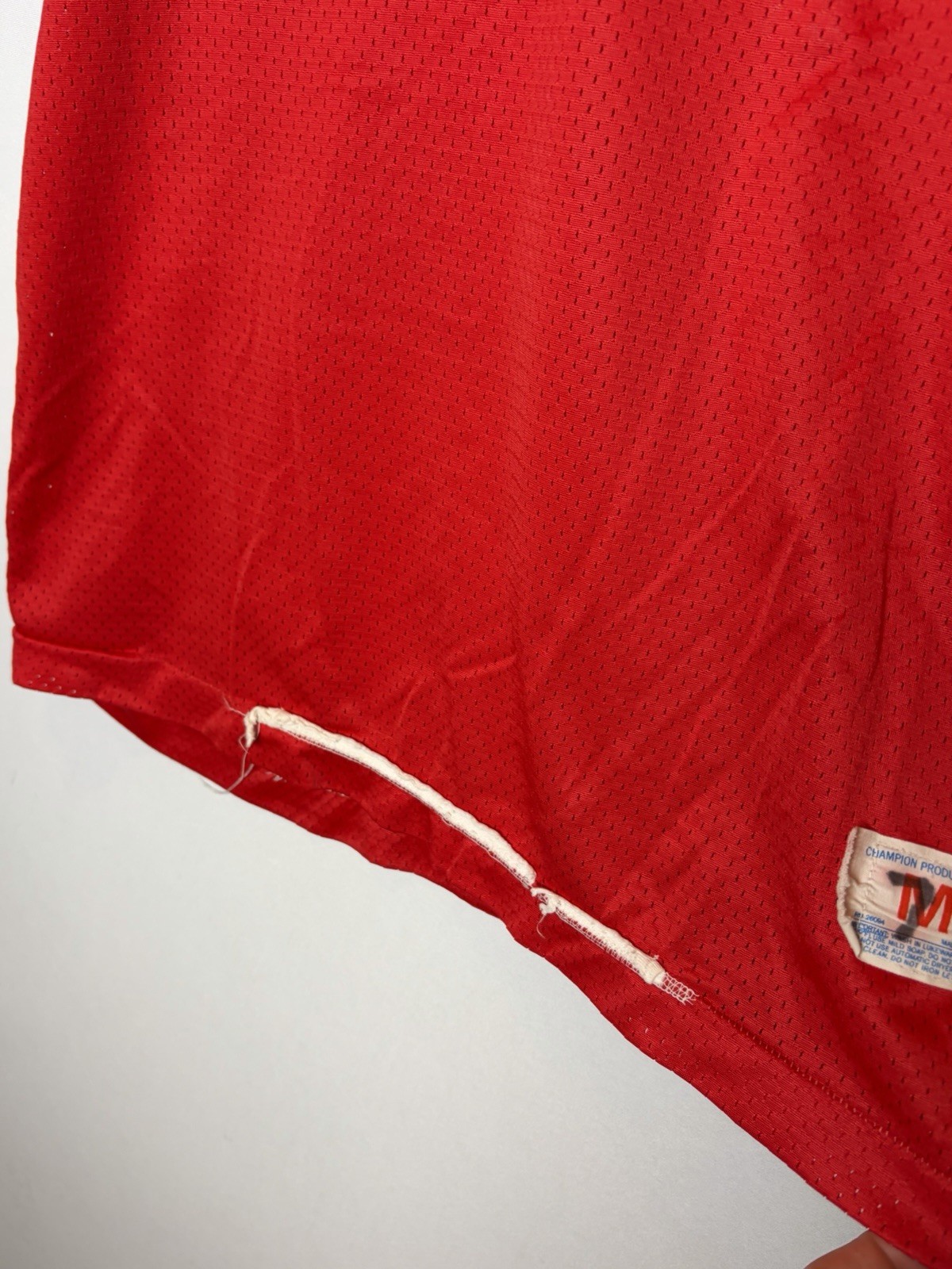 Vintage Champion Football Jersey Red Black White Sports 70s 80s Sz M gallery