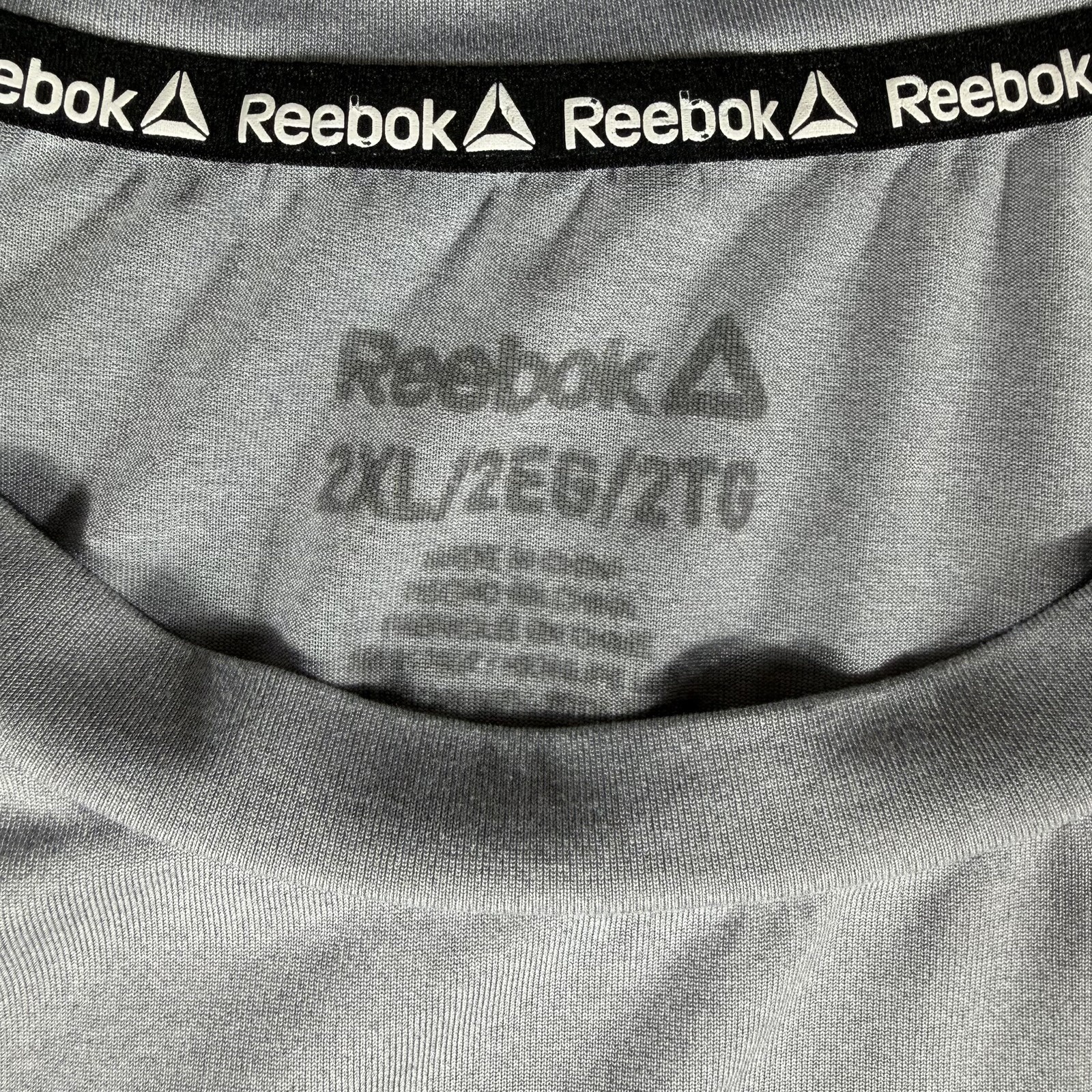 Reebok Performance Activewear Athletic Men’s T-shirt 2XL Gray Short Sleeve Tee gallery