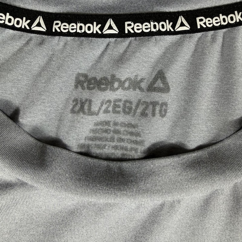 Reebok Performance Activewear Athletic Men’s T-shirt 2XL Gray Short Sleeve Tee gallery