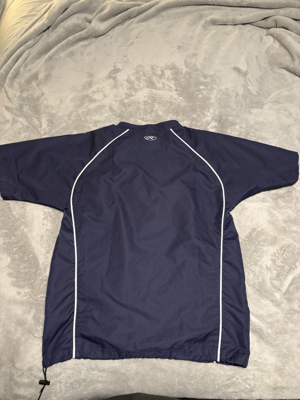 Rawlings Men's 1/4 Zip Mock Neck Short Sleeve Baseball Pullover M gallery