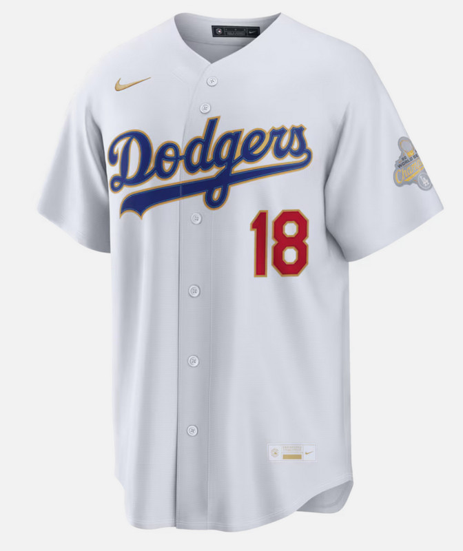 2026 GOLD COLLECTION DODGERS NIKE YOSHINOBU YAMAMOTO KANJI STADIUM JERSEY SMALL gallery