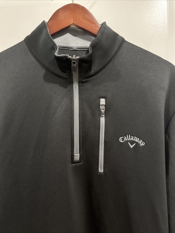 Callaway Men’s Black 1/4 Zip Golf Pullover Men’s Size Medium gallery