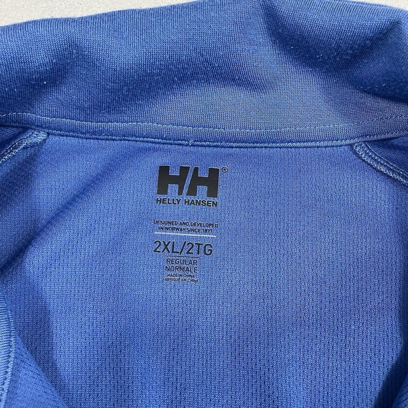 Helly Hansen 1/4 Zip Pullover Men’s 2XL Blue Outdoors Seabourn Logo On Sleeve LS gallery