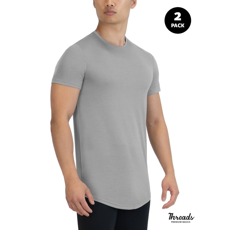 Threads Men's 2-PACK Anti-Odor Moisture Wicking Short Sleeves T-Shirts: S-2XL gallery
