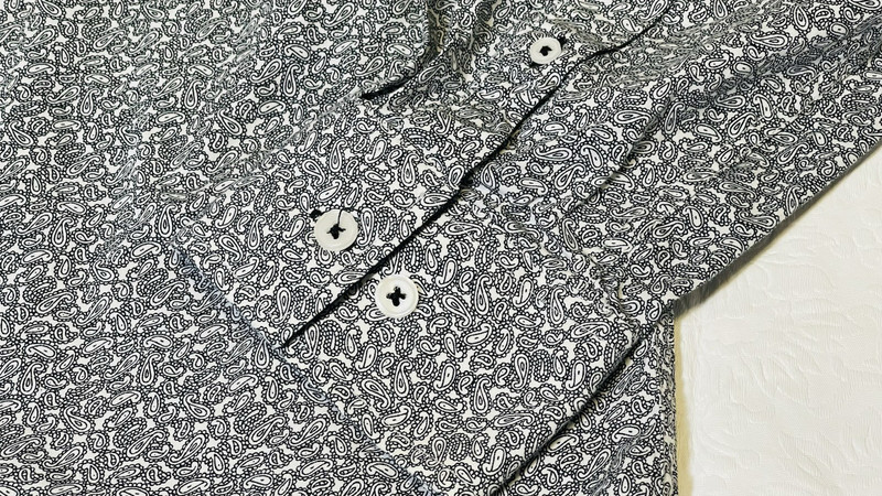 Nick Graham Everywhere Stretch Modern Fit Men L Dress Shirt Flip Cuff Paisley gallery