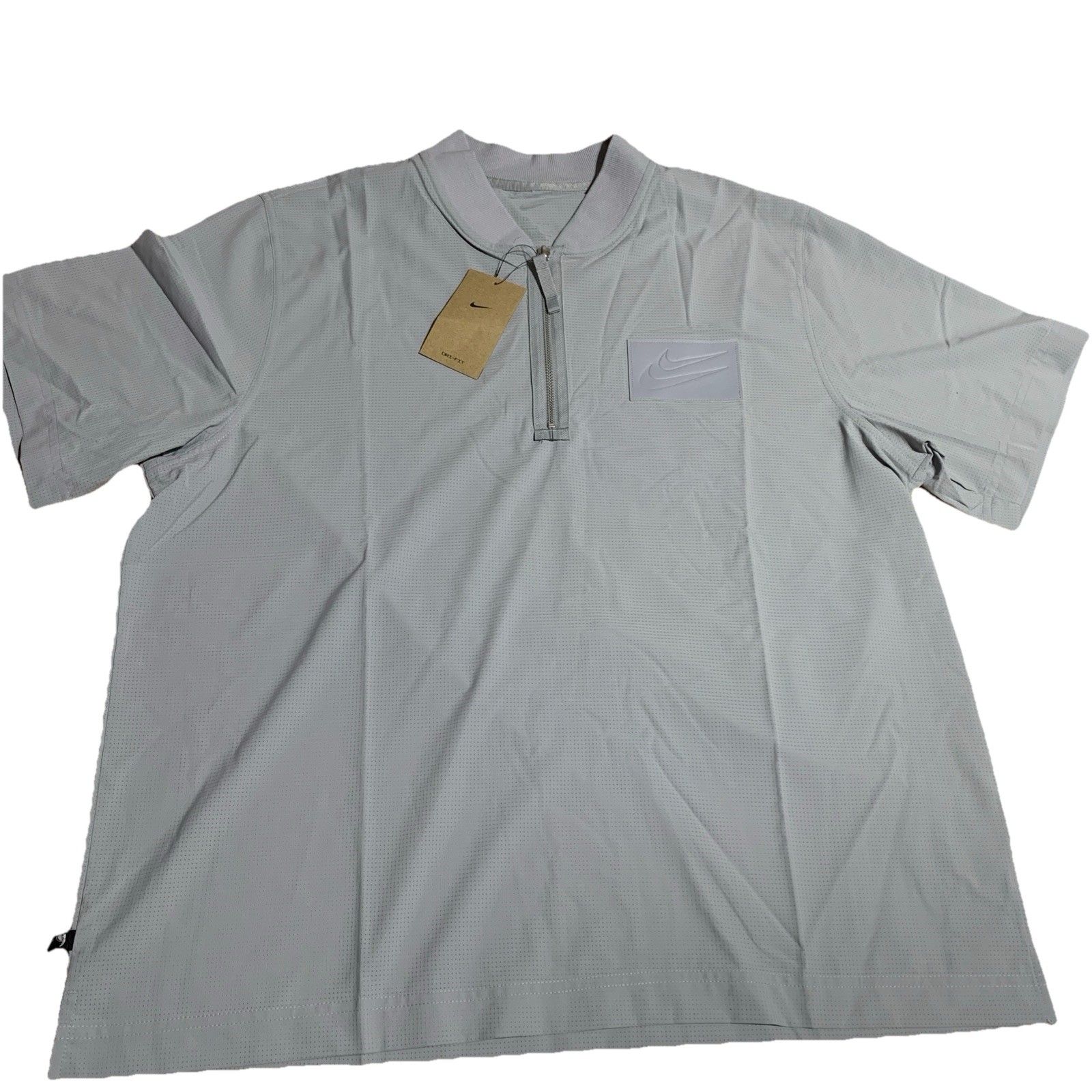 Nike NBA Kevin Durant 1/4 Zip Mens Size L Gray Short Sleeve Shirt HJ4213-012 gallery