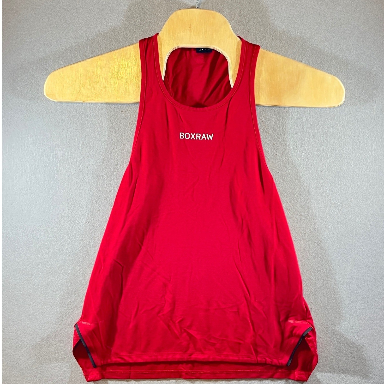 659 | BOXRAW Red Stringer Racerback Gym Tank Mens XS Muscle Bodybuilding gallery