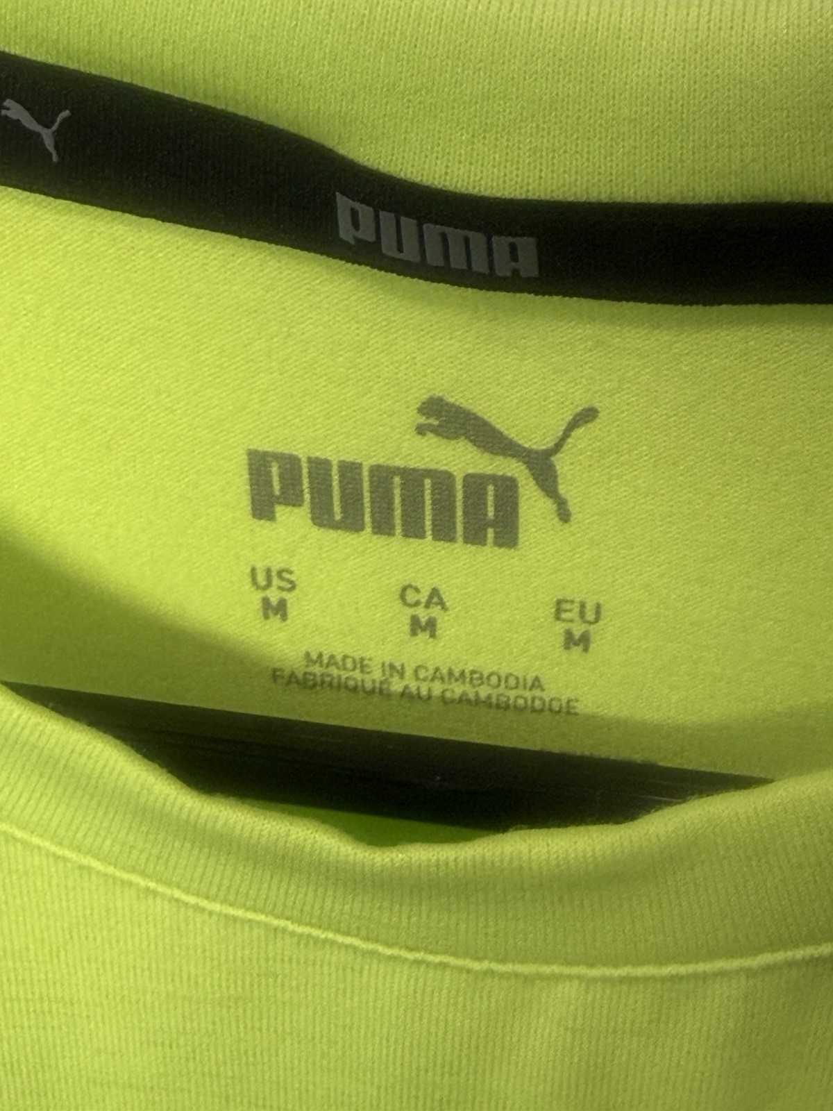 Puma Men’s Sleeveless Athletic Shirt Medium Neon Yellow Performance Tank Top Gym gallery