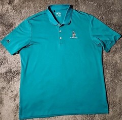 Oil Patch Kids Logo Green Adidas Golf Lightweight Polo Shirt Mens XL