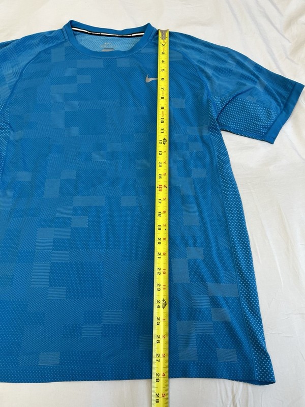NIKE Running Men's Dri-Fit Megapixel Contrast Short Sleeve Shirt - Large RARE! gallery