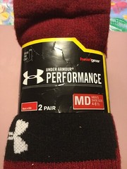 Under Armour Performance 2 Pairs Over The Calf Sock Burgundy