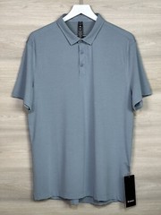 Lululemon Evolution Polo Short Sleeve Silverescent Size XL Chambray CHBY 01471