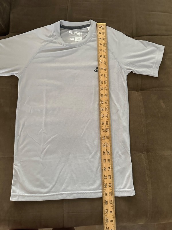 Adidas Ultimate Tee light Gray, Short Sleeve Pullover Crew Neck T SHIRT 2XS gallery