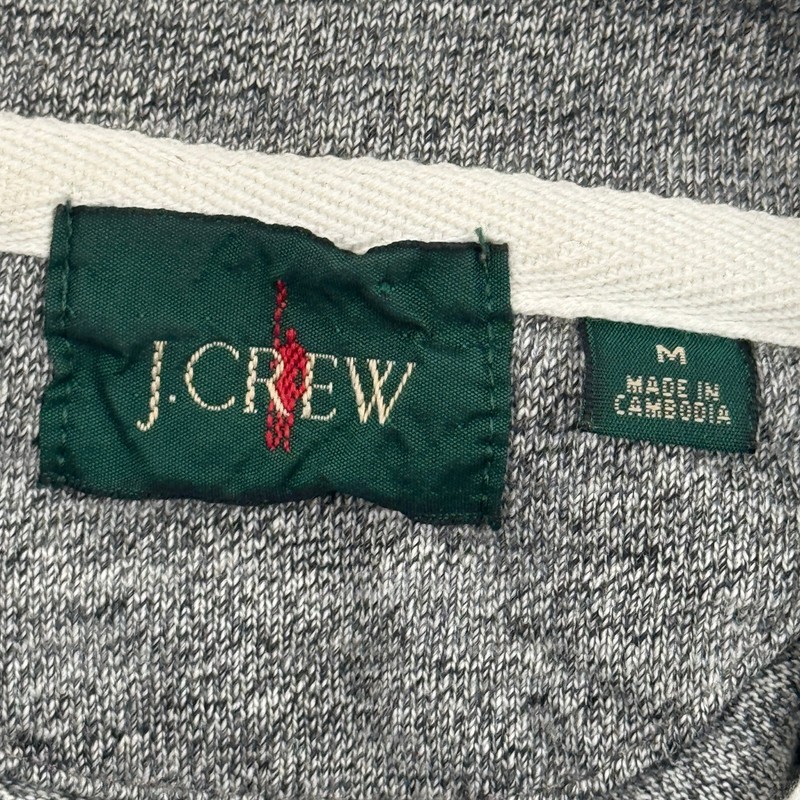 JCrew Sweater Men's Medium 1/4 Zip Pullover Oarsman Gray Golf Tennis Preppy gallery