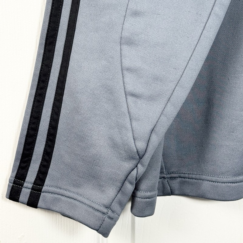 Adidas Men's 1/4 Zip Pullover Medium Gray Black 3-Stripe Zippered Chest Pocket gallery