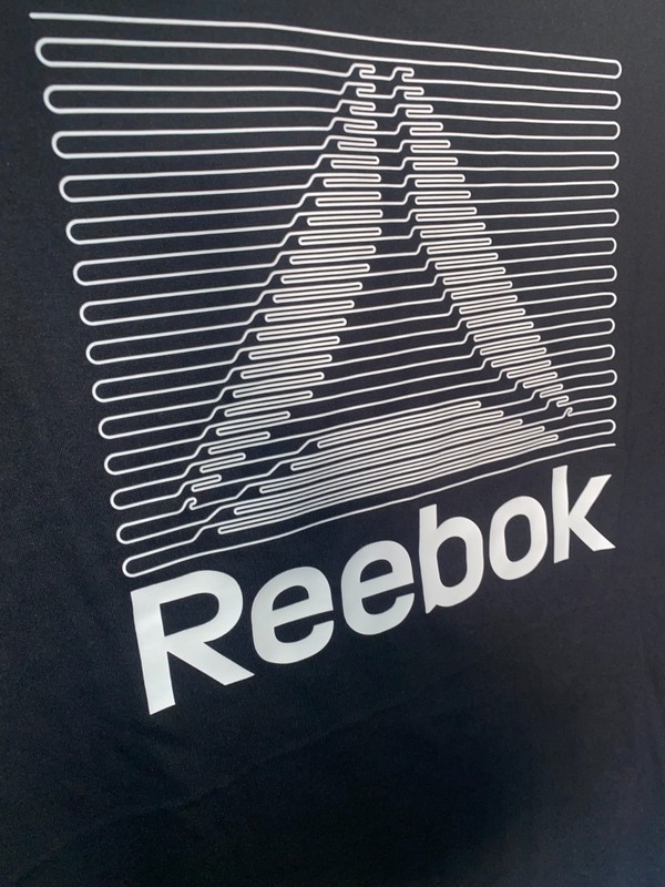 REEBOK Mens Graphic BLACK SS T-Shirt NEW Size L gallery