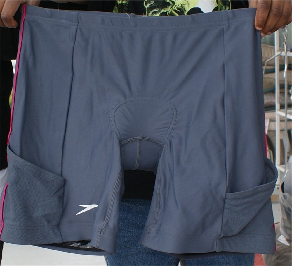 MENS SPEEDO BLUE RED CYCLING SHORTS NYLON NWT MEDIUM