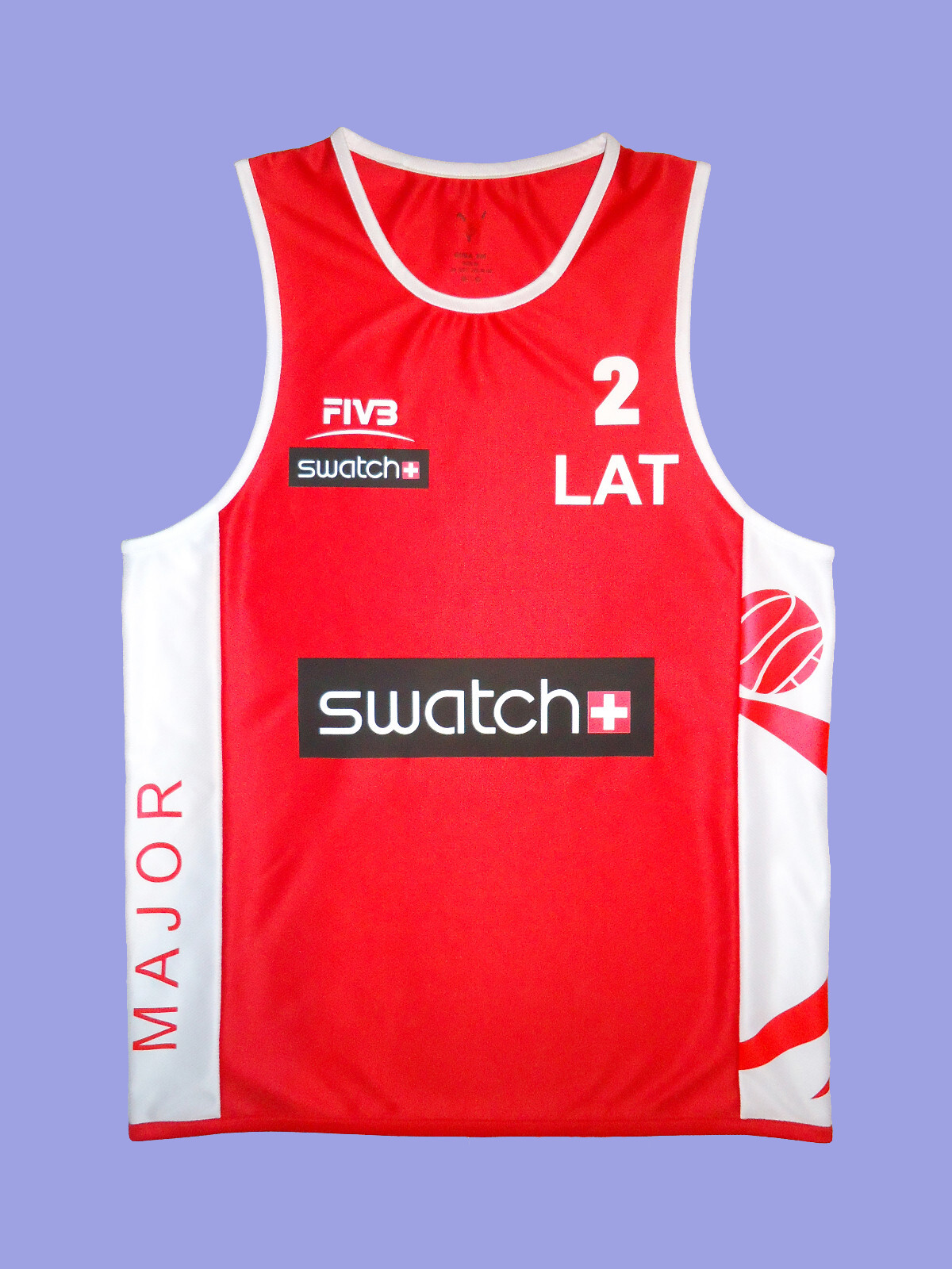Beach Volleyball Jersey SAMOILOVS/SMEDINS LATVIA Red Size S,M,L,XL,2XL New gallery