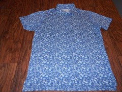 Bonobos Golf mens shirt size M medium athletic MINT cond blue fish Slim Fit