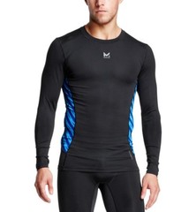 MISSION VaporActive Voltage Compression L/S T-Shirt Men’s S Workout Black *NWT*