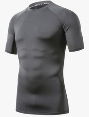LAFROI Men’s Short Sleeve Rash Guard Performance Size SM. (A3)