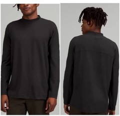 Lululemon Rulu Mock Neck Long Sleeve Pullover Shirt Men Size Small (Fits Medium)