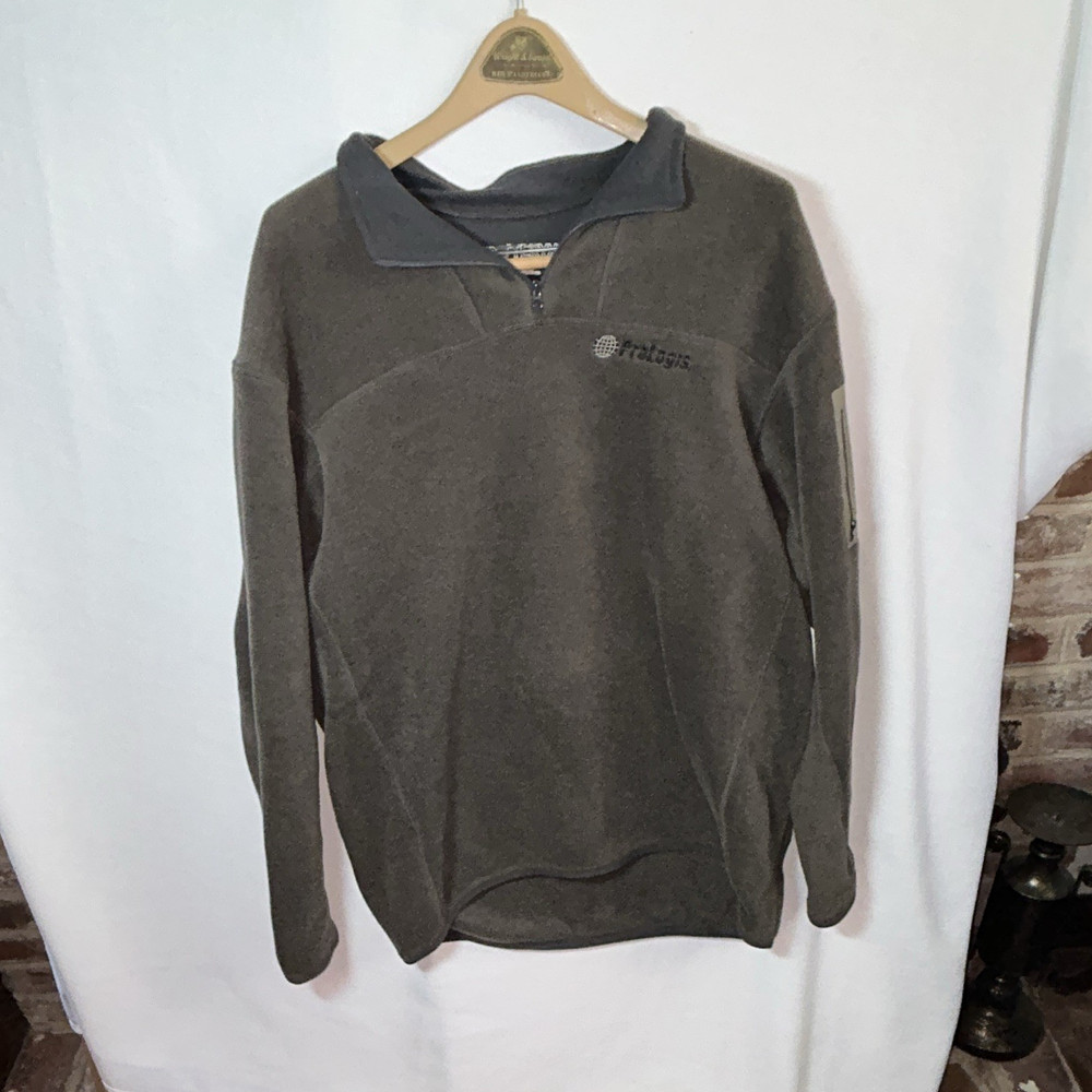 Arc'teryx Men's Gray XL Fleece 1/4 Zip Mock Neck Pullover Zip Pocket comfortable
