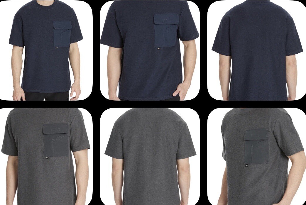 Cross Eyed Moose Mens Climber Cargo Tee, Navy or Gray, New gallery