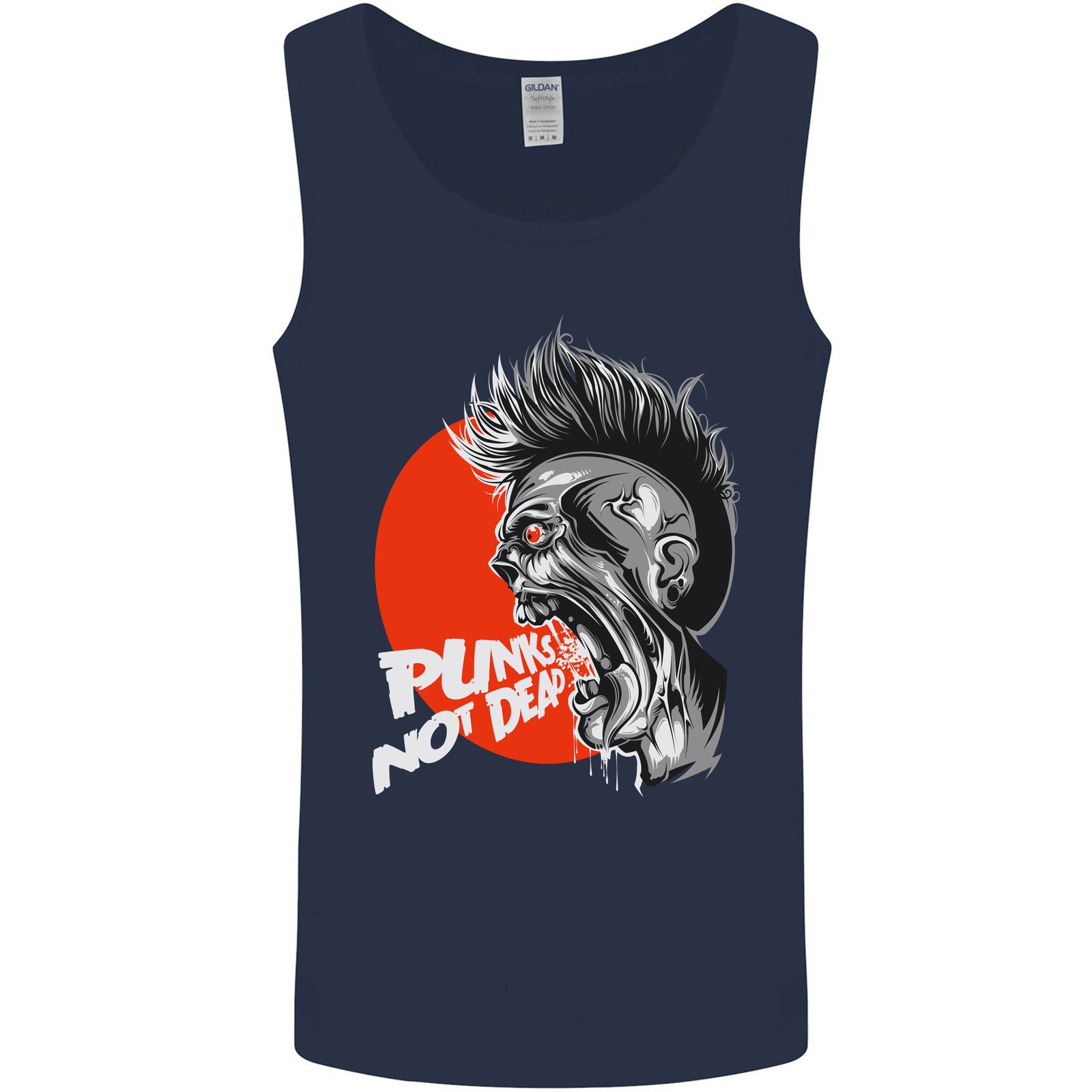 Punks Not Dead Rock Music Skull Mens Vest Tank Top gallery