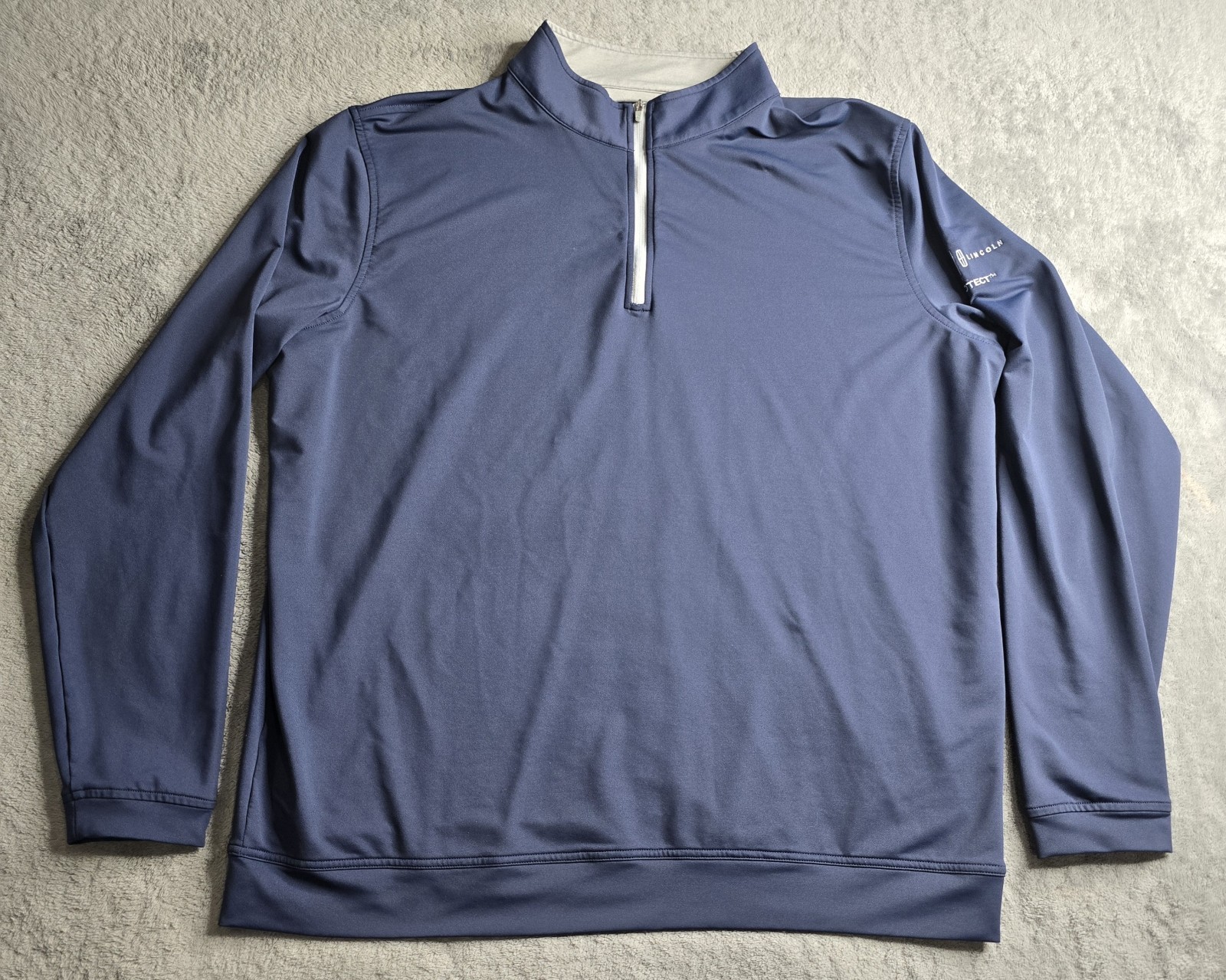 Peter Millar Perth Performance 1/4 Zip Mens XXL Blue Pullover Ford Lincoln Cars gallery