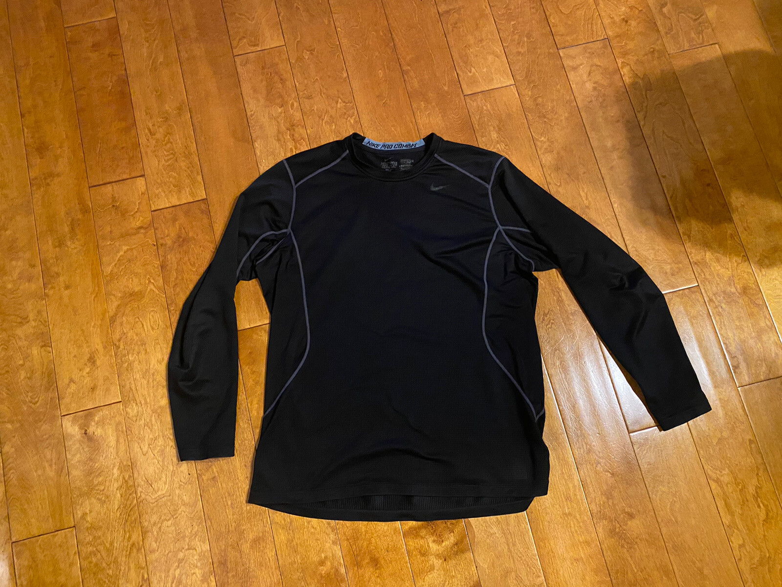 Nike Pro Combat Vapor Max Kobe Black Long Sleeve Football T Shirt Mamba gallery