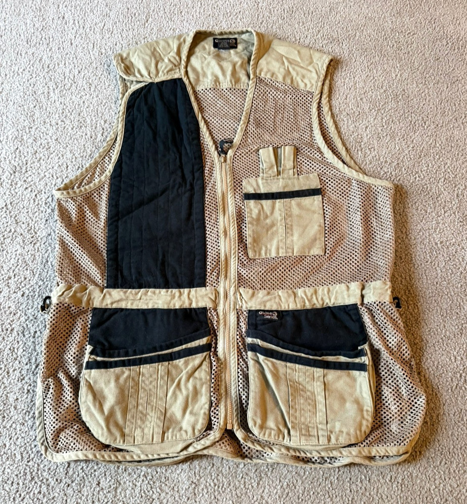 Guide Series Zip Front Canvas Mesh Trap Shooting Hunting Fishing Vest - Size 2XL